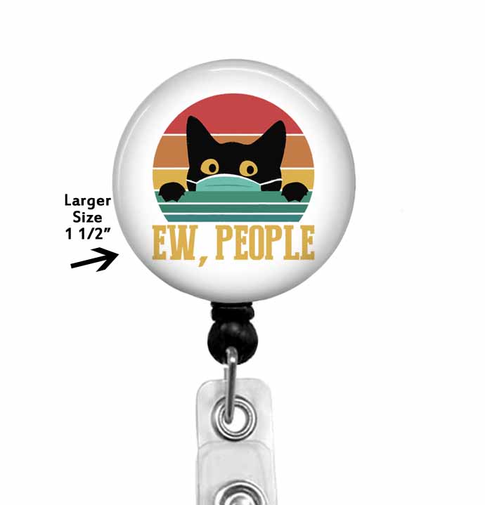 Funny badge reel EW People Carabiner - Lanyard - Stethoscope Tag