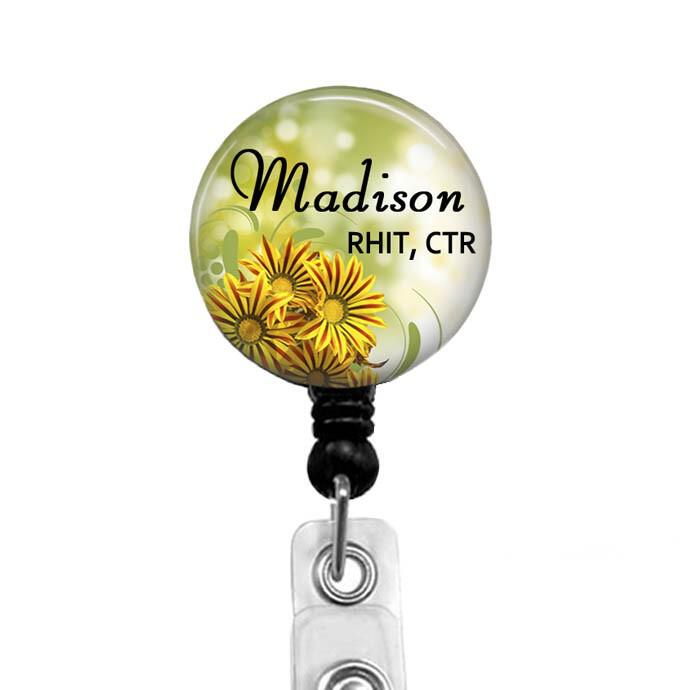 RHIT CTR Badge Reel with Sunflowers